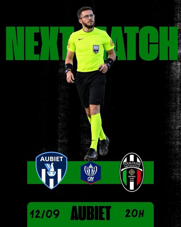 Double désignation en Coupe de France cette semaine pour notre arbitre Aurelien…